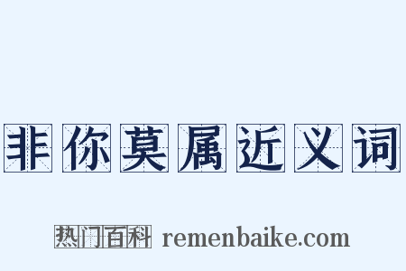 非你莫属近义词是什么意思的图片